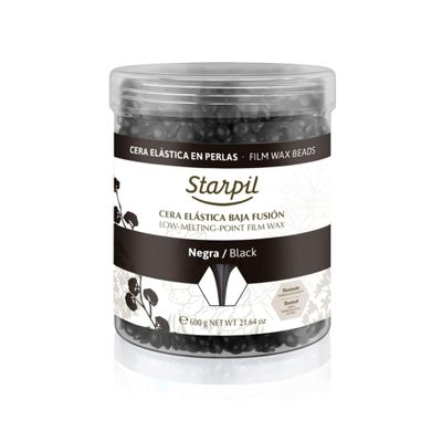 Starpil Wax 600g / 1.3 lb Black Hard Wax Beads for Painless Hair Removal, Stripless Wax Beads, Polymer Blend Low Temperature Wax for Face, Bikini, Brazilian, Legs, Underarm, Back and Chest