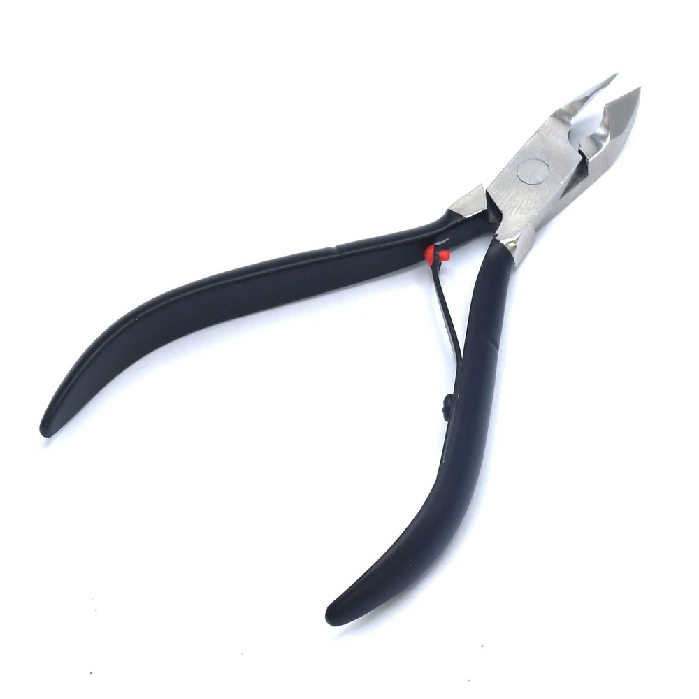 Precise Canada Professional Cuticle Nipper & Trimmer, 1/2 Jaw Single Spring,black Color Coted Stainless Steel