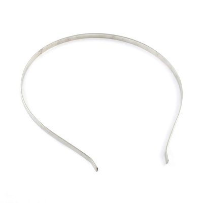 100Pcs Hard Skinny Iron Headbands Platinum Blank Metal Thin Hairbands Hoop Non-slip for DIY Craft Jewelry Making