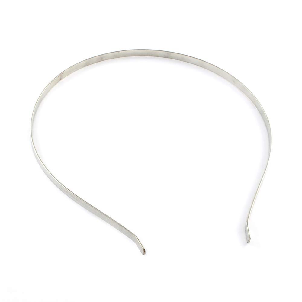 100Pcs Hard Skinny Iron Headbands Platinum Blank Metal Thin Hairbands Hoop Non-slip for DIY Craft Jewelry Making
