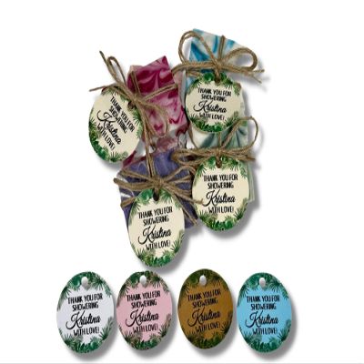 30 Mini Soap Baby/Bridal Shower Favors twine wrapped with custom tags