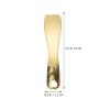 3pcs Makeup Spatula Small Alloy Face Cream Spoon Reusable Mask Scoop Beauty Tools for Facial Cosmetic, Face Mask (Golden) view 2