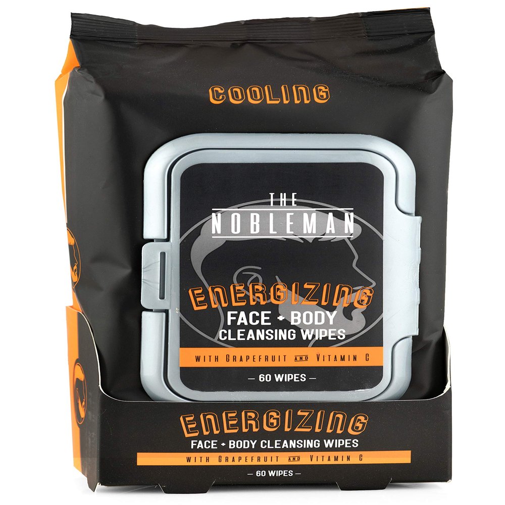 Men's Energizing Face + Body Cleansing Wipes - 60Ct