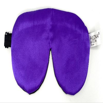 Silk Sleep Mask, 100% Real Mulberry Silk Satin Eye Mask, Soft Eye Cover, Silk Blindfold, Organic Eyeshade with Natural Hand Dyed Silk (Purple, Large)