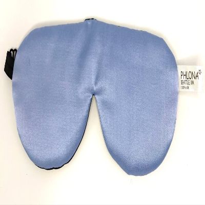 Silk Sleep Mask, 100% Real Mulberry Silk Satin Eye Mask, Soft Eye Cover, Silk Blindfold, Organic Eyeshade with Natural Hand Dyed Silk (Light Blue, 8.3 x 3.5 (21 x 9 cm))