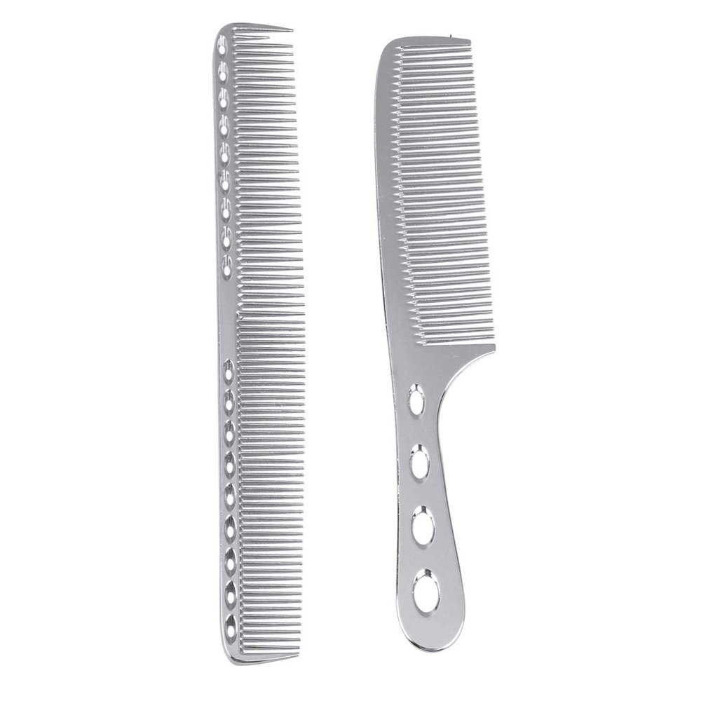 2Pcs mens combs hair cutting comb styling comb barber Hairdressing Combs Hair Styling Comb for Women Massage Comb Tooth Hair Comb combs for men man Stainless steel scalp comb