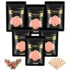 Bouvetan Hard Wax Beads 1.3Lb/21oz for Brazilian, Eyebrow, Bikini, Face, Arms, and Legs Waxing - 6 Packs with 10 Wax Spatulas for Women and Men view 1