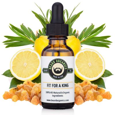Beard Organics Fit For A King Beard Oil | Lemon, Tea Tree & Frankincense Scent