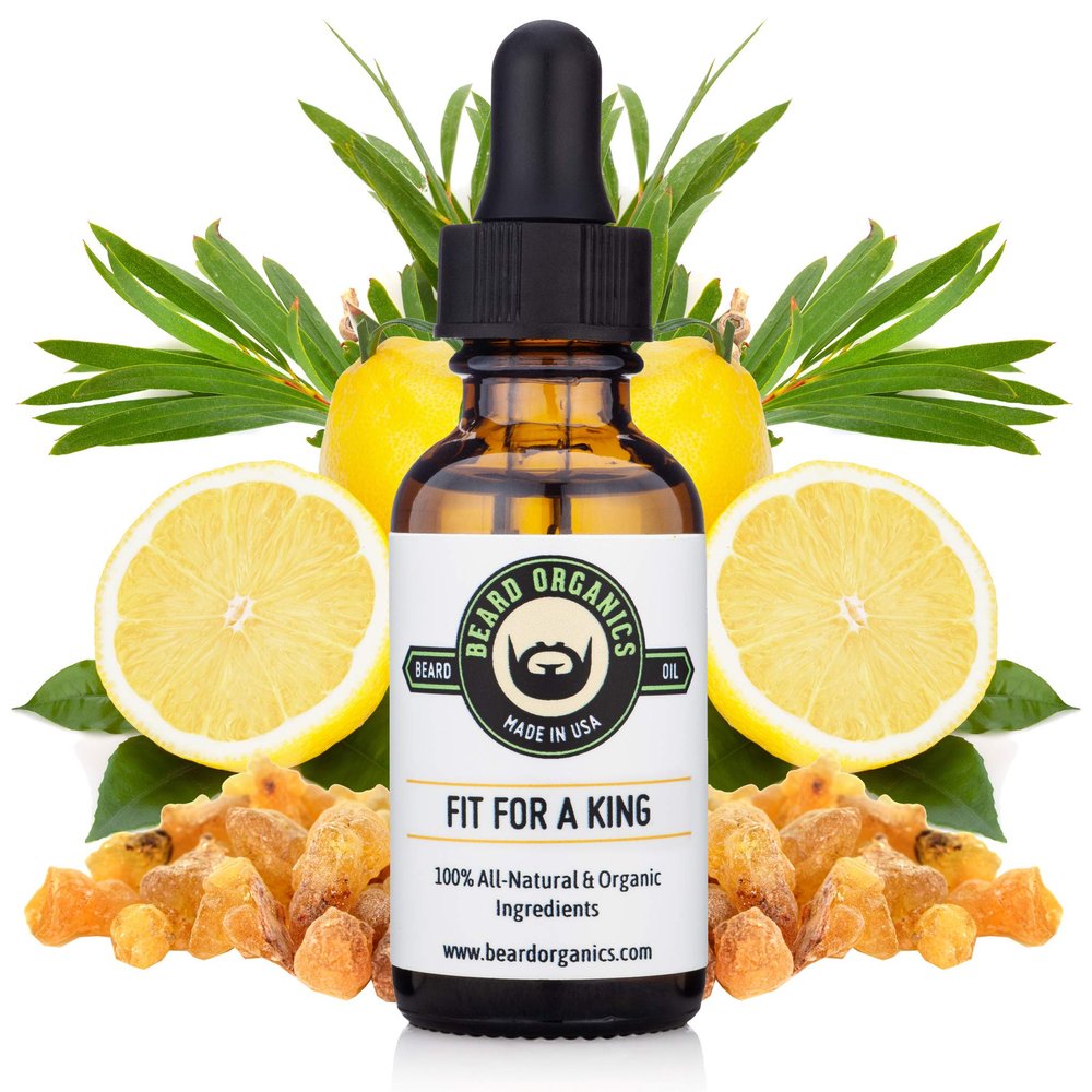 Beard Organics Fit For A King Beard Oil | Lemon, Tea Tree & Frankincense Scent