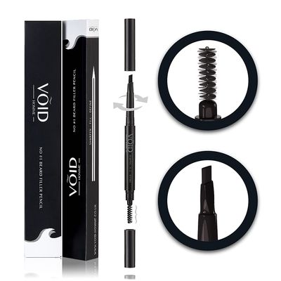 VOID Homme Beard Filler Pencil (Dark Brown) - Sweat & Waterproof, Smudge-proof, Cover Patches Instantly & Get Natural Beard Fullness