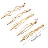 10 Pieces Geometric Metal Hair Clips and Barrettes for Women and Girls, Hair Styling Minimalist Wedding Dainty Accessories (Gold) view 2