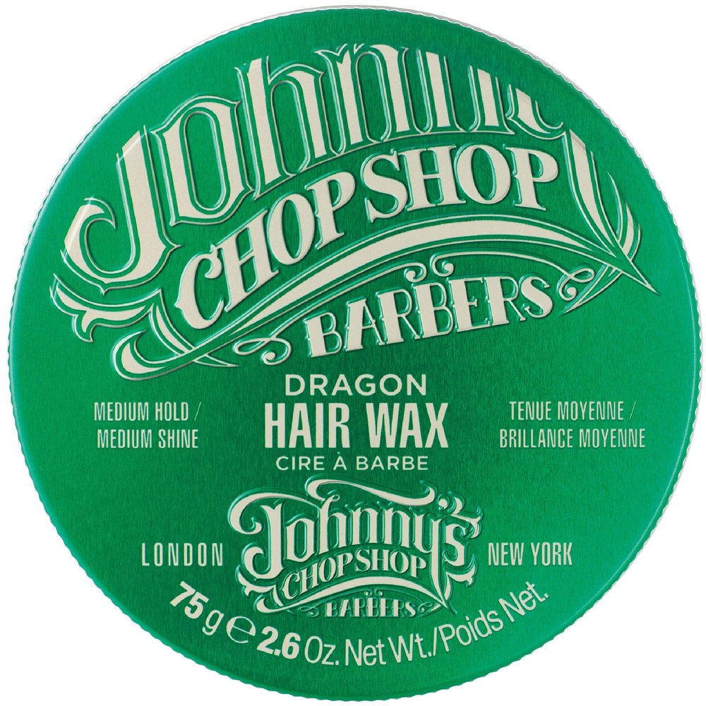 Johnny's Chop Shop Men's Hair Dragon Wax Medium Hold, Medium Natural Shine, Non-Greasy, 75 g, 2.6 oz