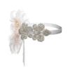 1920s Headpiece Great Gatsby Accessories Flapper Headband Wedding Headpieces for Bride Roaring 20's Art Deco Hair Clip 01 01White01 view 1