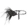 1920s Headpiece Great Gatsby Accessories Flapper Headband Wedding Headpieces for Bride Roaring 20's Art Deco Hair Clip Black view 4