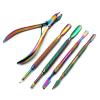 AAProTools German Grade Cuticle Trimmer Nail Nipper -Cuticle Pusher Double End Nail Cuticle Pusher Remover Tool Stainless Steel Manicure & Pedicure Kit 5-Professional Grade Stainless view 1