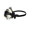 1920s Headpiece Great Gatsby Accessories Flapper Headband Wedding Headpieces for Bride Roaring 20's Art Deco Hair Clip Black White view 1