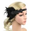 1920s Accessories Flapper Headband Art Deco Roaring 20's Headpieces for Women Gatsby Costume Hair Clip 01Black view 4