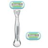 Gillette Gillette Venus Platinum Extra Smooth Metal Handle Women's Razor - 1 Handle + 2 Refills, 2 Count view 3