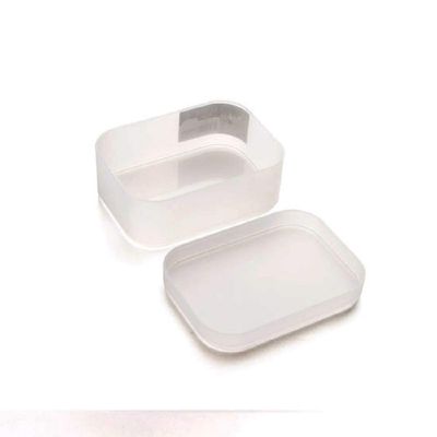 FLYOUTH Thick plastic cosmetic storage box with lid free combination desktop sundries finishing box storage box (Small Not Grid, White)