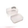 FLYOUTH Thick plastic cosmetic storage box with lid free combination desktop sundries finishing box storage box (Small Not Grid, White) view 1