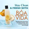 Deodorizing Citrus Plus Elder Shampoo and Body Wash by BoaVida with new leak-proof caps, Soap Made with Persimmon to Treat the Presence of Nonenal and Remove Old Person Smell, 8 oz view 2