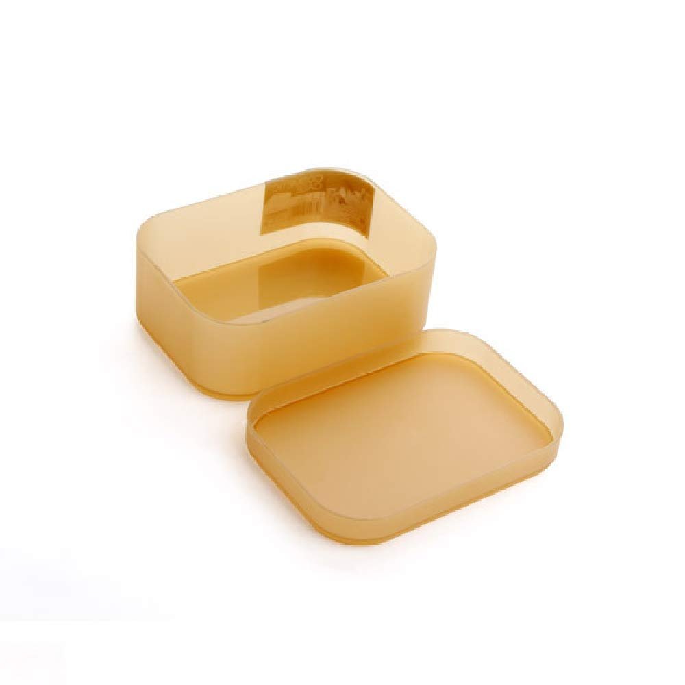 FLYOUTH Thick plastic cosmetic storage box with lid free combination desktop sundries finishing box storage box (Small Not Grid, Light brown)