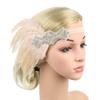 1920s Accessories Flapper Headband Art Deco Roaring 20's Headpieces for Women Gatsby Costume Hair Clip 01Champagne view 4