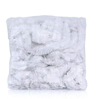 Magik 100~400 Pack Disposable Shower Cap White Color One-off Elastic Cap for Home (200 Pack, Transparent)