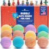 Superhero Boys Bath Bombs with Surprise Hero Toys Inside (12 Pack) - Large Bubble Bomb, Fruity Scents, Relaxing Aromas - Ideal Birthday Gift for Kids by Two Sisters view 1