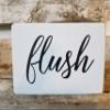 Flush 4" x 6" Mini Wood Funny Bathroom Block Sign view 2