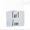 Fart Zone 4" x 6" Handmade Mini Wood White Funny Bathroom Block Sign view 1
