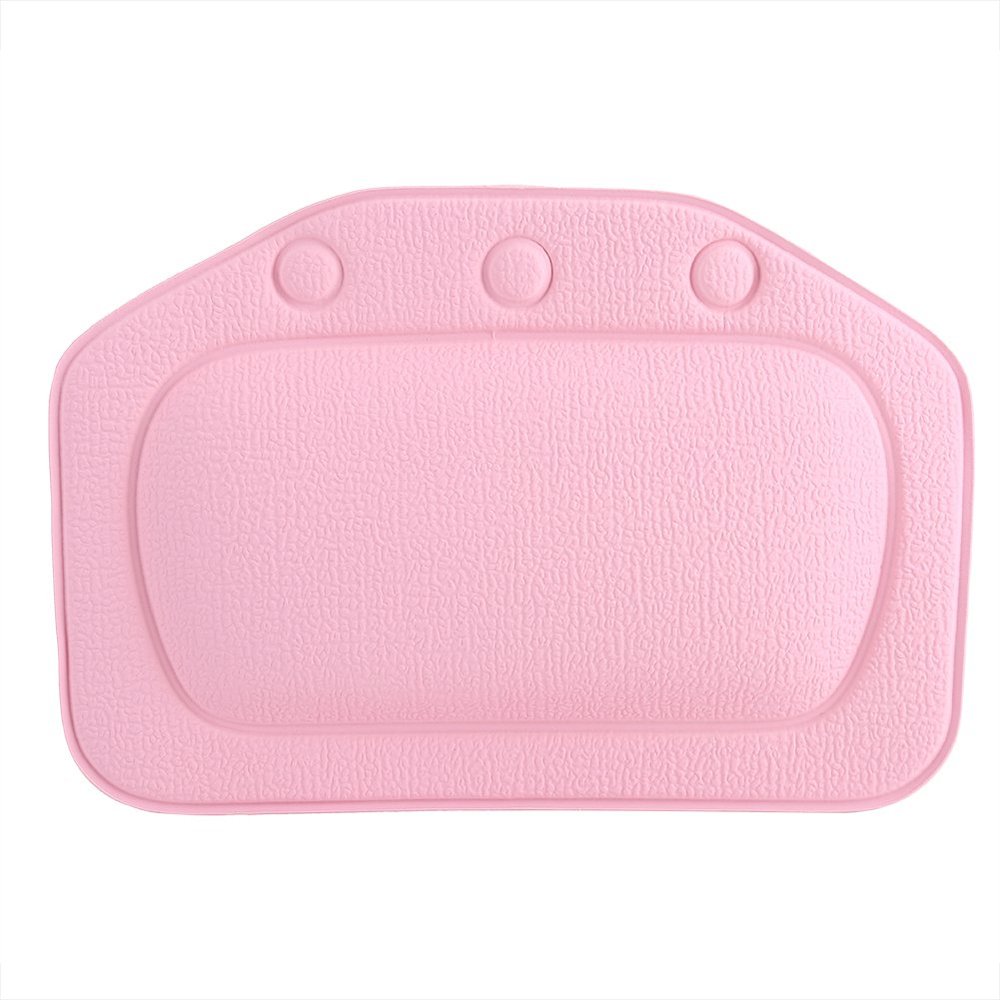 Bathtub Pillow with 3 Non-Slip Suction Cups, Soft Foam Padded Spa Bath Pillow Tub Headrest Neck Shoulder Back Support Cushion for Bathroom Tub Home Spa ()