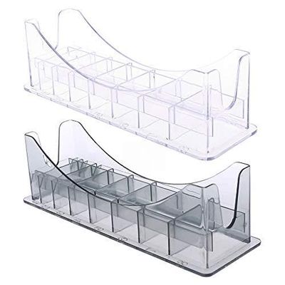 1/8in - 1in Set 8 Grid Base For 8P Universal Hair Clipper Limit Comb Guide, Tegongse Premium Transparent Cutting Guides