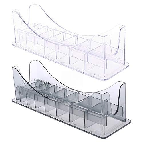 1/8in - 1in Set 8 Grid Base For 8P Universal Hair Clipper Limit Comb Guide, Tegongse Premium Transparent Cutting Guides