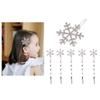 Beaupretty 6 Pieces Rhinestones Snowflake Hair Clips Winter Snowflake Hairpins Snowflake Bobby Pins Wedding Hair Clips Barrettes Christmas Hair Accessories for Women Girls(Silver) view 2