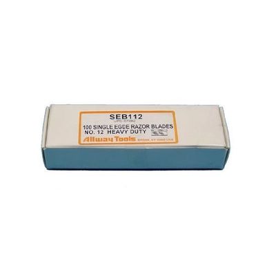 ALLWAY TOOLS SEB112#12 Single Edge Razor Blades (100 piece per box) (16 Boxes)