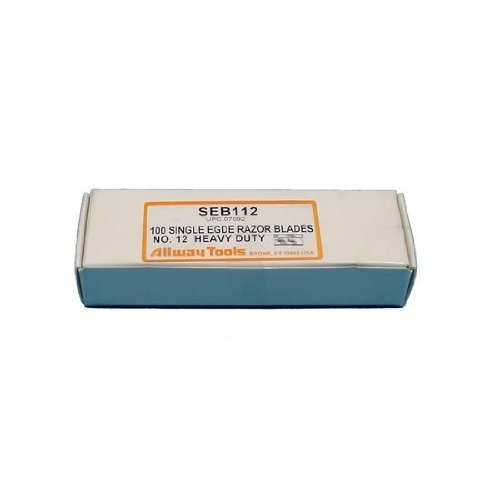 ALLWAY TOOLS SEB112#12 Single Edge Razor Blades (100 piece per box) (16 Boxes)