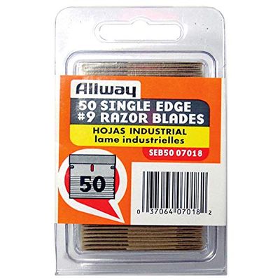ALLWAY TOOLS SEB50 Single Edge Razor Blades ClamShell (50 piece per pack) (40 packs)