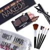 All in One Makeup Kit,12 Colors Nude Shimmer Eyeshadow Palette, Waterproof Black Eyeliner Pencil, Duo Pressed Eyebrow Powder Kit, 5 Brushes With Quicksand Cosmetic Bag Gift Set view 1
