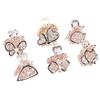 6PCS Small Rhinestone Jaw Hair Clips Women Crystal Hair Claw Clip Hair Clamp Barrettes view 1