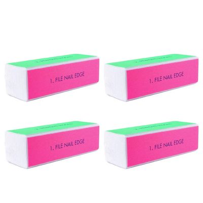 Beaupretty 6Pcs Nail Buffer 4 Way Colorful Nail Art Shiner Polisher Buffing Sanding Files Block For Women