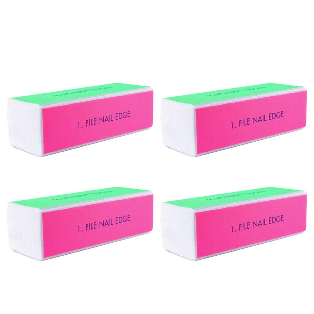 Beaupretty 6Pcs Nail Buffer 4 Way Colorful Nail Art Shiner Polisher Buffing Sanding Files Block For Women