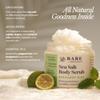 Bare Botanics Bergamot Mint Body Scrub 24oz | Made in Madison, WI | All Natural Sea Salt Exfoliator w/ Skin Loving Moisturizers | Vegan & Cruelty Free | Gift Ready Packaging w/ a Cute Wooden Spoon view 2
