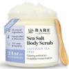 Bare Botanics Lavender Tea Tree Body Scrub 24oz | Made in Madison, WI | All Natural Sea Salt Exfoliator w/ Skin Loving Moisturizers | Vegan & Cruelty Free | Gift Ready Packaging w/ a Cute Wooden Spoon view 1