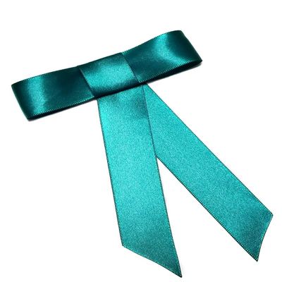EmilyRose Couture Satin Hair Bow Collection (Barrette, Turquoise)