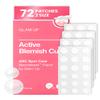GLAM UP Hydrocolloid Blemish Pimple Zit Patches - Invisible Ultra Thin Spot Cover Stickers for Face and Skin, Strong Water-proof and Adhesive Overnight Thin & Invisible (72 Count / 2 Sizes) view 1