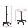 Aluminum Instrument Tray, Hair Salon Tray Easy to Assemble Salon Color Tray Wheel Adjustable Height Trolley Beauty Tools for Hair Styling Tattoo and Shops Service Cart (#1) view 4