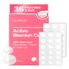 GLAM UP Hydrocolloid Blemish Pimple Zit Patches - Invisible Ultra Thin Spot Cover Stickers for Face and Skin, Strong Water-proof and Adhesive Overnight, Vegan-friendly (36 Count / 2 Sizes) view 1