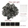 YUXIANG 50pcs Wig Clips 32mm Snap Clips For Hair Extension With Thread and Needles (Black) view 4