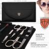 3 Swords Germany - brand quality 7 piece manicure pedicure kit set - nail care tools by 3 Swords - black genuine leather view 4